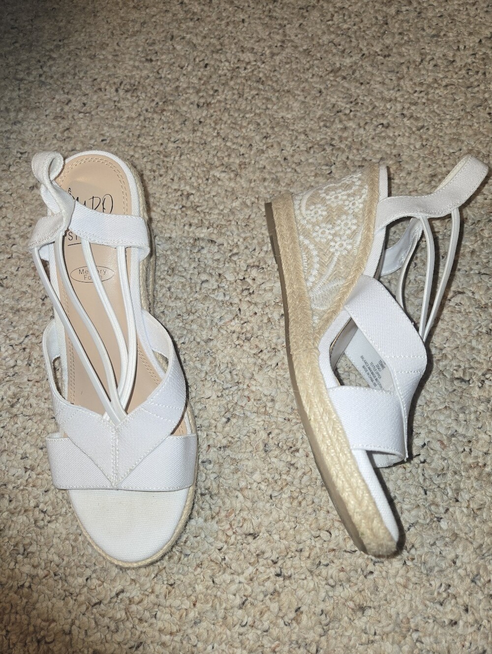 Impo White Espadrille Wedge Sandals - Tennie In 10M